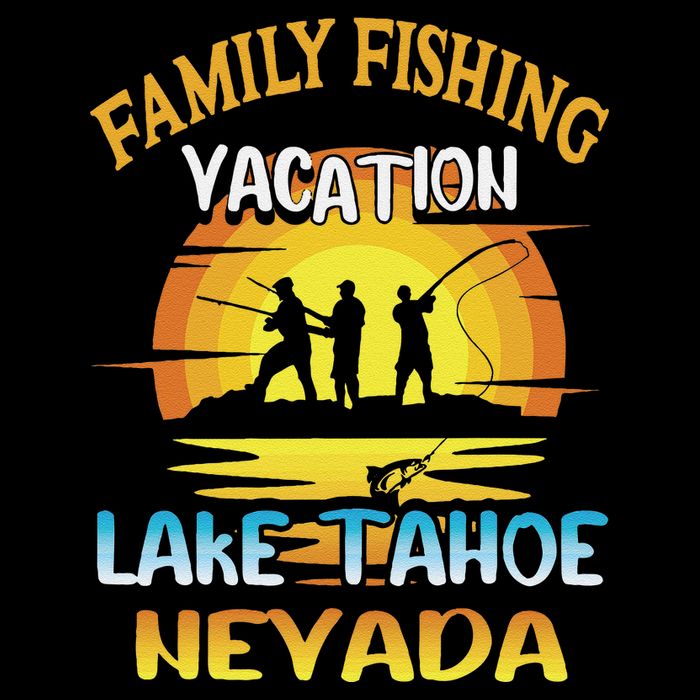 Lake Tahoe Nevada Family Fishing Vacation Sunset Design Mug