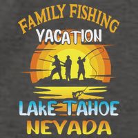 Lake Tahoe Nevada Family Fishing Vacation Sunset Design Vector Backpack