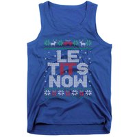 Le Tits Now Funny Xmas Let It Snow Ugly Christmas Gift Tank Top