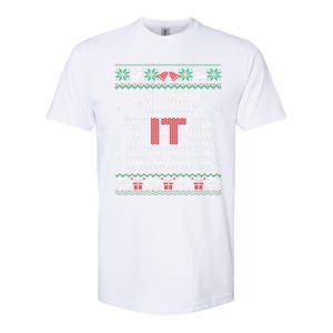 Le Tits Now Funny Xmas Let It Snow Ugly Christmas Gift Softstyle CVC T-Shirt