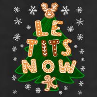 Le Tits Now Christmas Let It Snow Ugly Christmas Sweater 7 Panel Mesh Trucker Snapback Hat