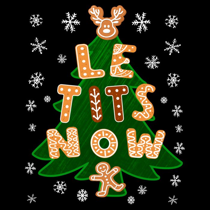 Le Tits Now Christmas Let It Snow Ugly Christmas Sweater Bucket Hat