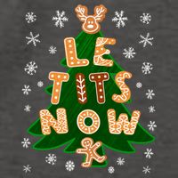 Le Tits Now Christmas Let It Snow Ugly Christmas Sweater Vector Backpack