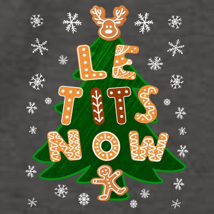 Le Tits Now Christmas Let It Snow Ugly Christmas Sweater Vector Backpack