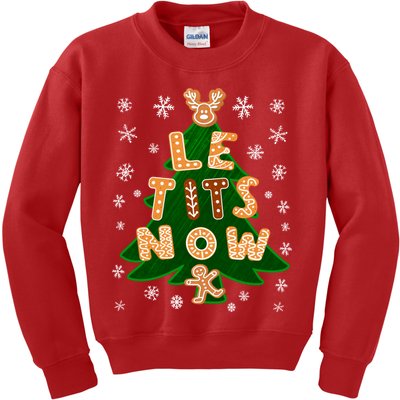 Le Tits Now Christmas Let It Snow Ugly Christmas Sweater Kids Sweatshirt