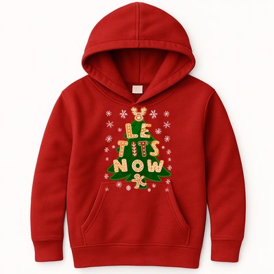Le Tits Now Christmas Let It Snow Ugly Christmas Sweater Kids Hoodie