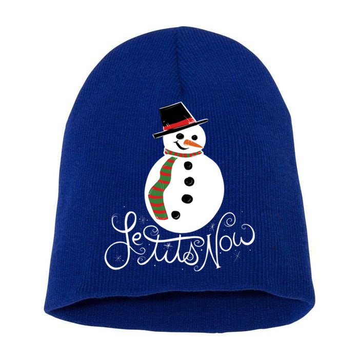 Le Tits Now Let It Snow Gift Short Acrylic Beanie