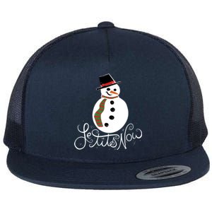 Le Tits Now Let It Snow Gift Flat Bill Trucker Hat