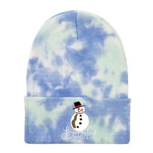 Le Tits Now Let It Snow Gift Tie Dye 12in Knit Beanie