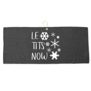 Le Tits Now Gift Let It Snow Gift Humor Christmas Gift Large Microfiber Waffle Golf Towel