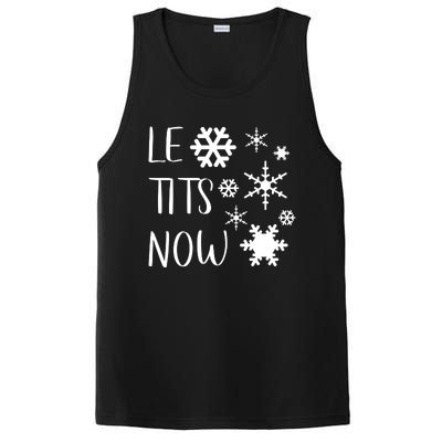 Le Tits Now Gift Let It Snow Gift Humor Christmas Gift PosiCharge Competitor Tank