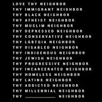 Love Thy Neighbor Thy Immigrant Neighbor Thy Black Neighbor Gift City Backpack