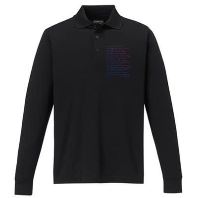 Love Thy Neighbor Thy Immigrant Neighbor Thy Black Neighbor Funny Gift Performance Long Sleeve Polo