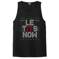 Le Tits Now Christmas Let It Snow Ugly Christmas PosiCharge Competitor Tank