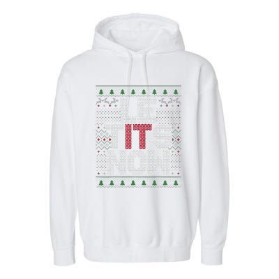 Le Tits Now Christmas Let It Snow Ugly Christmas Garment-Dyed Fleece Hoodie