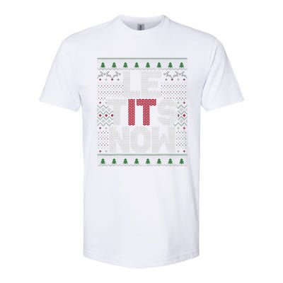 Le Tits Now Christmas Let It Snow Ugly Christmas Softstyle® CVC T-Shirt