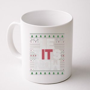 Le Tits Now Christmas Let It Snow Ugly Christmas Coffee Mug