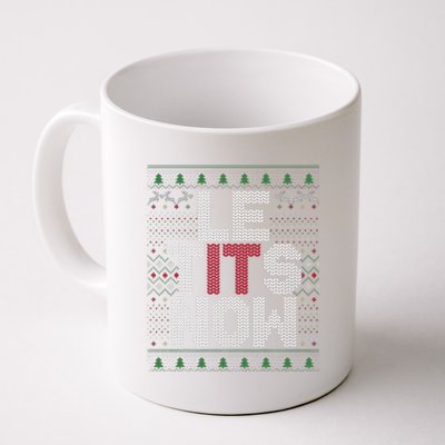 Le Tits Now Christmas Let It Snow Ugly Christmas Coffee Mug