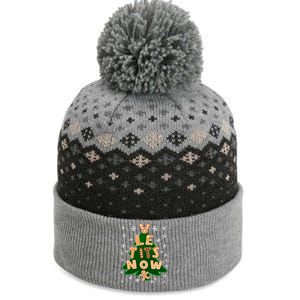 Le Tits Now Let It Snow Humor Christmas Funny Gift The Baniff Cuffed Pom Beanie