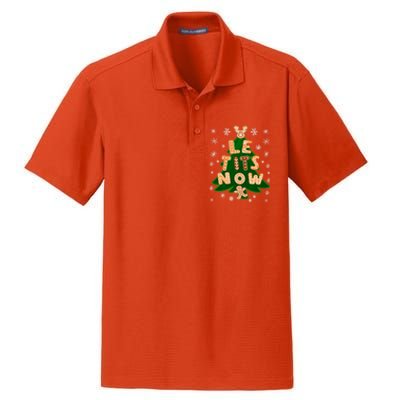 Le Tits Now Let It Snow Humor Christmas Funny Gift Dry Zone Grid Polo