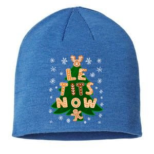 Le Tits Now Let It Snow Humor Christmas Funny Gift Sustainable Beanie