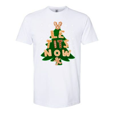 Le Tits Now Let It Snow Humor Christmas Funny Gift Softstyle® CVC T-Shirt