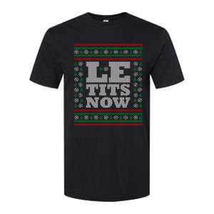 Le Tits Now Ugly Christmas Let It Snow Great Gift Softstyle CVC T-Shirt