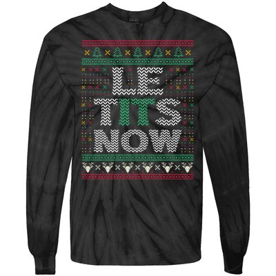 Le Tits Now Christmas Let It Snow Ugly Sweater Funny Tie-Dye Long Sleeve Shirt