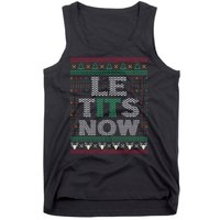 Le Tits Now Christmas Let It Snow Ugly Sweater Funny Tank Top