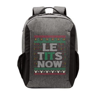 Le Tits Now Christmas Let It Snow Ugly Sweater Funny Vector Backpack