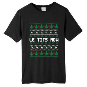 Le Tits Now Ugly Christmas Sweater Let It Snow Gift Tall Fusion ChromaSoft Performance T-Shirt