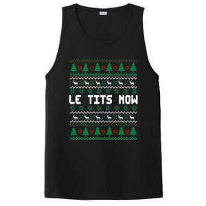 Le Tits Now Ugly Christmas Sweater Let It Snow Gift PosiCharge Competitor Tank