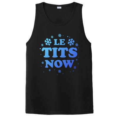 Le Tits Now Let It Snow Funny Christmas Winter Xmas Wordplay Gift PosiCharge Competitor Tank