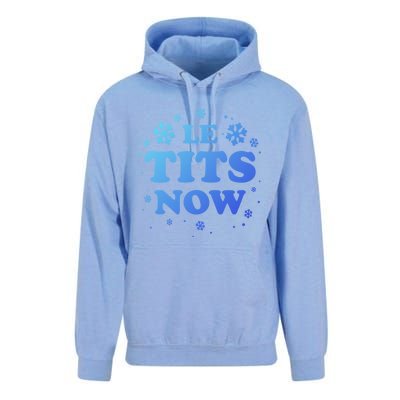 Le Tits Now Let It Snow Funny Christmas Winter Xmas Wordplay Gift Unisex Surf Hoodie