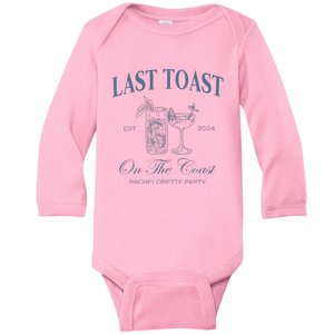 Last Toast On The Coast Bachelorette Party Beach Bridal Baby Long Sleeve Bodysuit