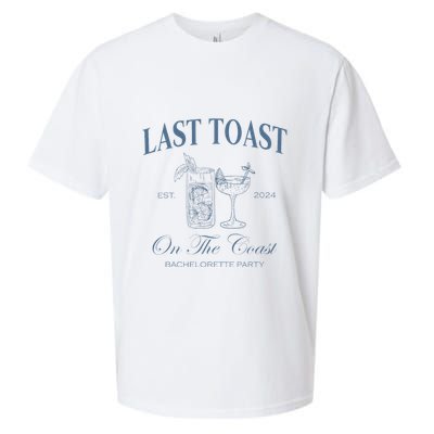 Last Toast On The Coast Bachelorette Party Beach Bridal Sueded Cloud Jersey T-Shirt