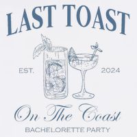 Last Toast On The Coast Bachelorette Party Beach Bridal Cooling Performance Crew T-Shirt
