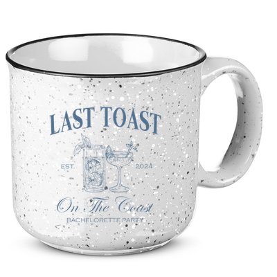 Last Toast On The Coast Bachelorette Party Beach Bridal 15oz Campfire Ceramic Mug