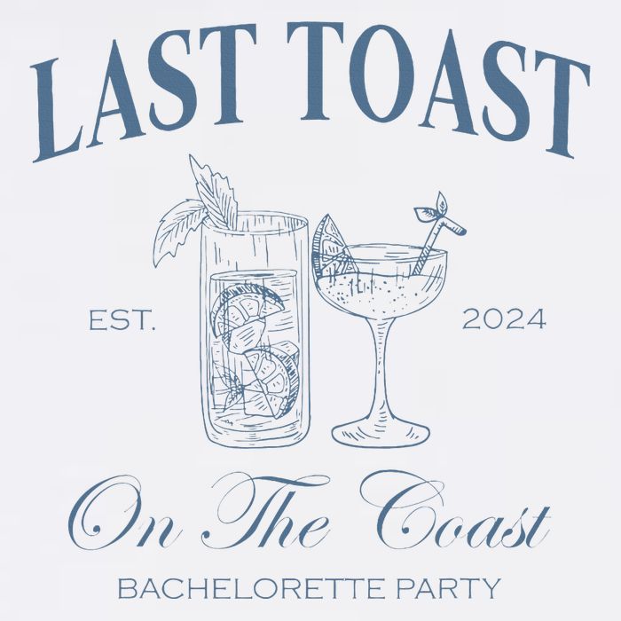 Last Toast On The Coast Bachelorette Party Beach Bridal Flatbill Hat