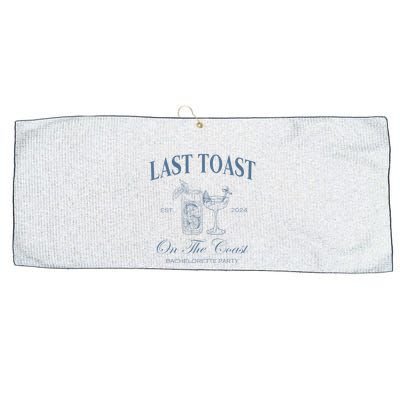 Last Toast On The Coast Bachelorette Party Beach Bridal Large Microfiber Waffle Golf Towel