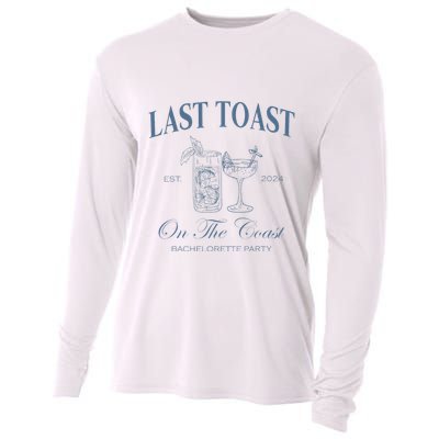 Last Toast On The Coast Bachelorette Party Beach Bridal Cooling Performance Long Sleeve Crew