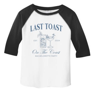 Last Toast On The Coast Bachelorette Party Beach Bridal Toddler Fine Jersey T-Shirt