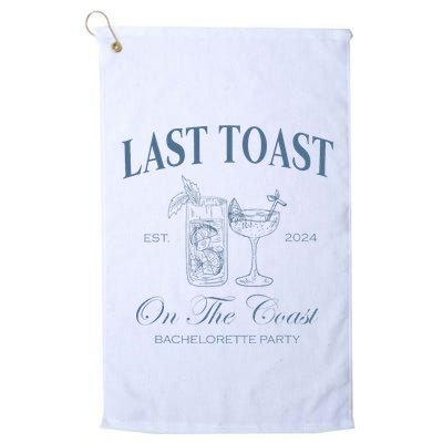 Last Toast On The Coast Bachelorette Party Beach Bridal Golf Towel
