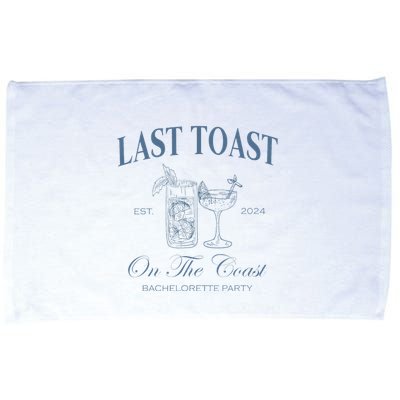 Last Toast On The Coast Bachelorette Party Beach Bridal Microfiber Hand Towel