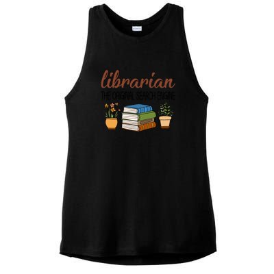 Librarian The Orginal Search Engine Reading Books Gift Cute Reading Ladies PosiCharge Tri-Blend Wicking Tank