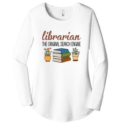 Librarian The Orginal Search Engine Reading Books Gift Cute Reading Women's Perfect Tri Tunic Long Sleeve Shirt