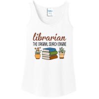 Librarian The Orginal Search Engine Reading Books Gift Cute Reading Ladies Essential Tank