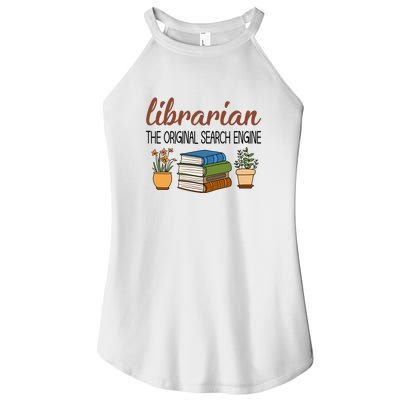 Librarian The Orginal Search Engine Reading Books Gift Cute Reading Women’s Perfect Tri Rocker Tank