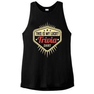 Lucky Trivia Outfit Pub Quiz Game Trivia Night Ladies PosiCharge Tri-Blend Wicking Tank