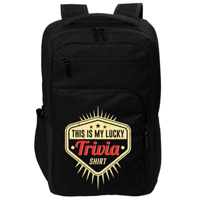Lucky Trivia Outfit Pub Quiz Game Trivia Night Impact Tech Backpack